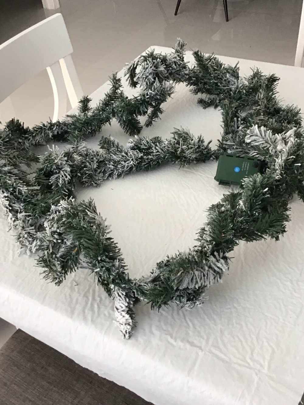 Ashland Flocked Green and White Holiday Garland